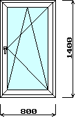 Окно 800х1400